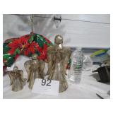 Vtg Silver Angels Figures(Set Of 3)
