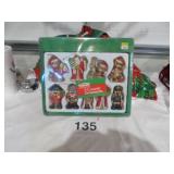 Vtg Hand Painted Joy Brite Ceramic Ornaments