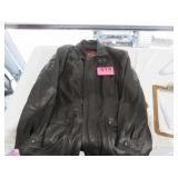 Vtg Reed Genuine Leather Size 44 Dark Coat