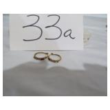 Vtg Multi Stone 925 Earrings