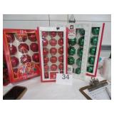 Holiday  Time Glass Christmas Ornaments