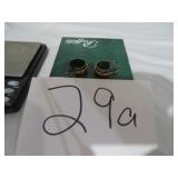 925 Silver Brass Hoop Earrings 15.12G