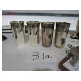 Vtg Apollo E.P.C. Bernard Rice Sons 4 Glasses