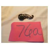 Vtg Style Unmarked Brooch Features Green