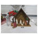 1950 Chalk Ware Nativity  Part Of A Set