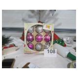 Vtg Shiny Brite 9 Christmas Ornaments