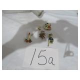 Unmarked Christmas Brooches