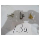 Signed Christmas Brooches