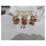 Vtg Homco Christmas Mice