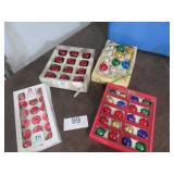 Vtg Glass Ornaments 4 Boxes