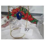 Hand Blown Glass Ornaments/Silver Glass