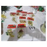 Vtg New Holiday Trim Ornaments