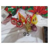 Vtg Jewel Brite Ornaments