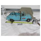 1960 Aqua Blue Buddy L Steel Wrecker Steel Hook