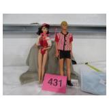 1986 Rocker Barbie With Bay Watch Outfit On/Ken