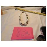 Vtg (Wedding Cake) Glass Beads Floral Pattern