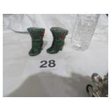Holly Berry Boots Lefton Salt And Pepper