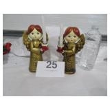 60S Paper Mache Angle Japan 7 In Tall