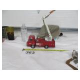 Vtg Buddy L Smorkel Fire Truck Pressed Steel