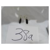 14K Smoky Dangling Earrings 6.14G
