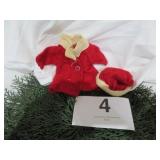 Vtg Doll Santa Shirt And Hat
