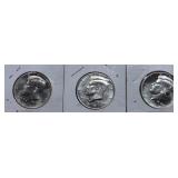2023-D, 1991-P, 2004-D Unc Kennedy Half Dollars