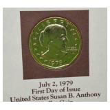 1979 Susan B Anthony Coin First Day Issued