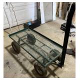 Metal Cart with Flat Tires