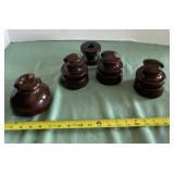Ceramic Insulators in Deep Brown