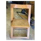 1960ï¿½s Trieste Folding Chair with Woven Cane Seat