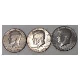 3  1976 Kennedy half dollars