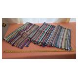 Hand-Woven Cotton Multi-Stripe Rag Rugs