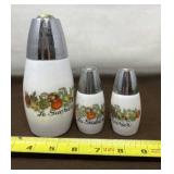 Spice of Life Milk Glass Salt & Pepper Shaker