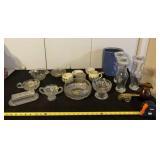 Glass Bowls, Canisters with Lids, Ashtrays