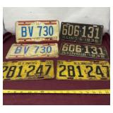 1936, 37 and 1976 Illinois License Plates