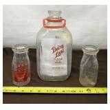 Half Gallon and Pint Glass Milk Jars