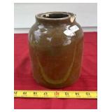 Primitive Stoneware Crock with Chip