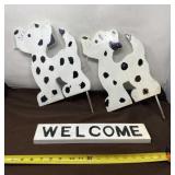 Dalmatian Dog Wood Yard Signs