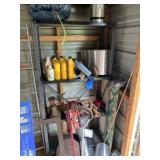 Horseshoes, Two Shelf Units, Metal Detector