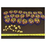 Police Shoulder Patches and Gold Toned Buttons