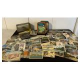 Vintage Postcards with Tins