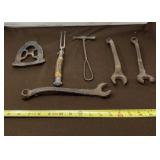 Vintage Wrenches, Handmade Steel Hammer, Grill