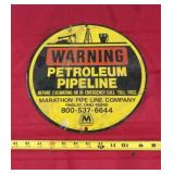 Warning Petroleum Pipeline Sign