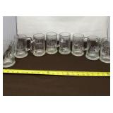 Vintage Heavy Bottom Glass Beer Mugs
