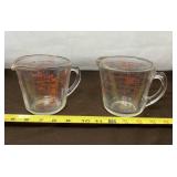 Two Pyrex Glass Measuring Cups