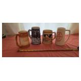 Ceramic Beer Steins including Budweiser