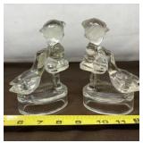 LE Smith Clear Girl with Geese Hummel Style