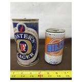Billy Beer and Fosters Lager Empty Cans