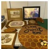 3D Jesus Picture, Wood Hanging Shelf