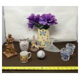 Artificial Flower Arrangement, Marble Ball,